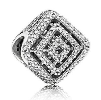 Srebrny Charms Błyszcząca Ozdoba