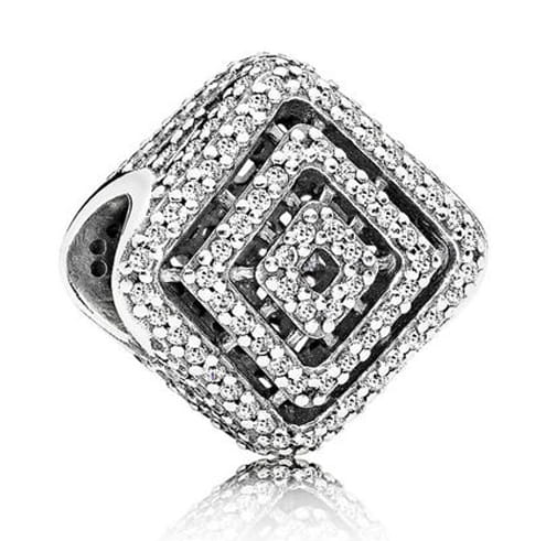 Srebrny Charms Błyszcząca Ozdoba