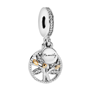 Srebrny Charms Drzewo Rodzinne