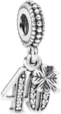 Srebrny Charms 40 Urodziny
