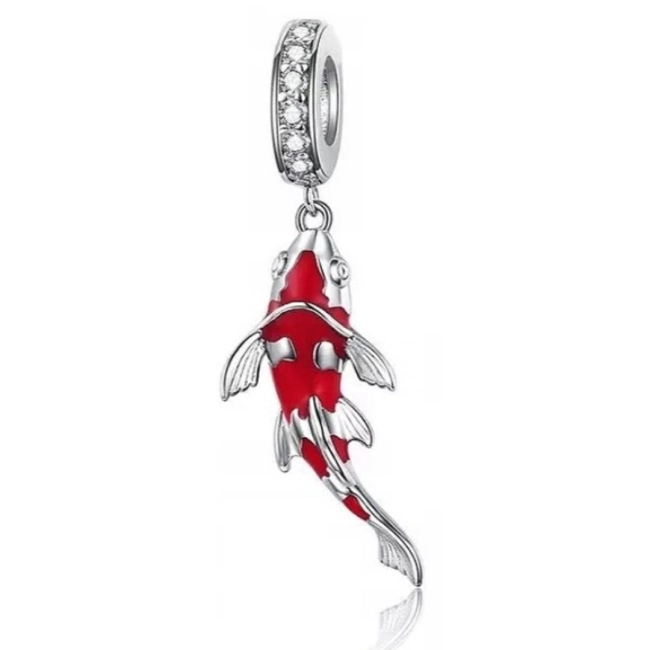Srebrny Charms Japoński Karp Koi