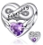 Srebrny Charms Miesiąc February Luty