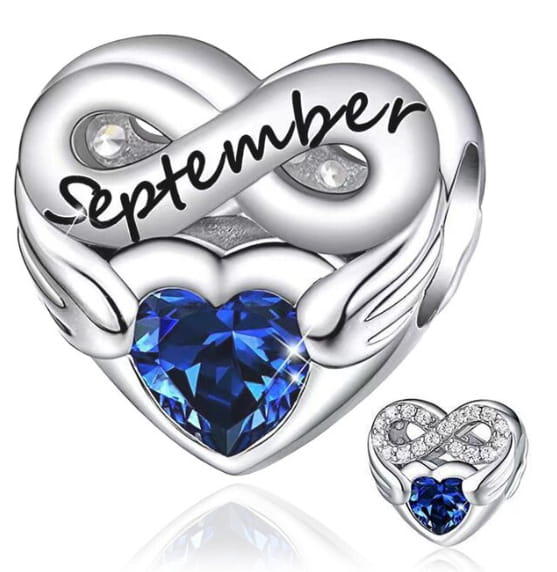 Srebrny Charms Miesiąc September Wrzesień