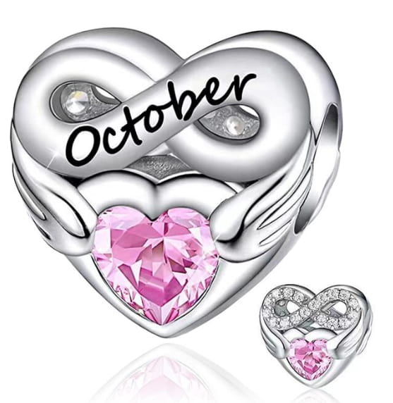 Srebrny Charms Miesiąc October Październik