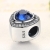 Srebrny Charms Niebieskie Serce Oceanu
