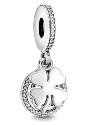 Srebrny Charms Koniczynka na Szczęście