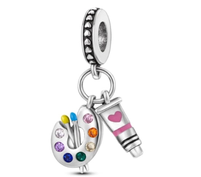 Srebrny Charms Paleta dla Artystki