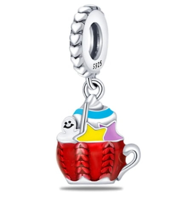 Srebrny Charms Świąteczna Gorąca Czekolada