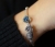 Srebrny Charms Księżyc na Niebieskim Niebie