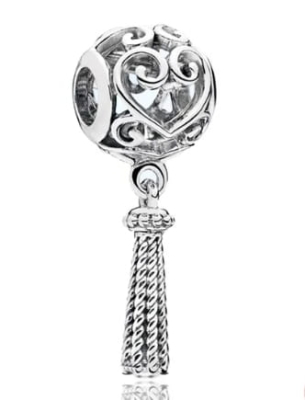 Srebrny Charms Ażurowy Koralik z Chwostem