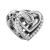 Srebrny Charms Wzajemna Miłość Serca