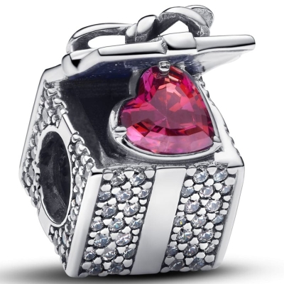 Srebrny Charms Prezent od Serca