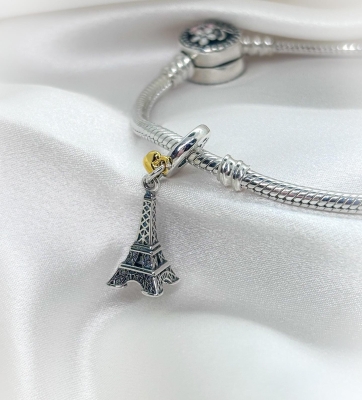 Srebrny Charms Wieża Eiffla