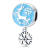 Srebrny Charms Renifer na Niebieskim Tle