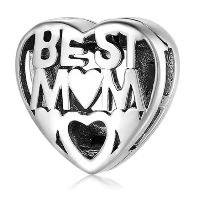 Srebrny Charms Ażurowy Charms dla Mamy
