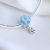 Srebrny Charms Renifer na Niebieskim Tle