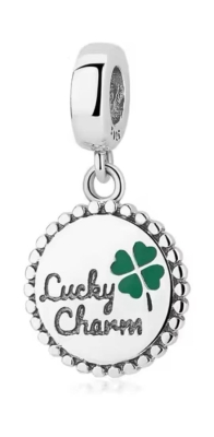 Srebrny Charms Zawieszka Charms na Szczęście