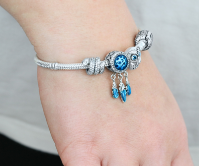 Srebrny Charms Żmijka