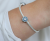 Srebrny Charms Niebieski Kwiatek
