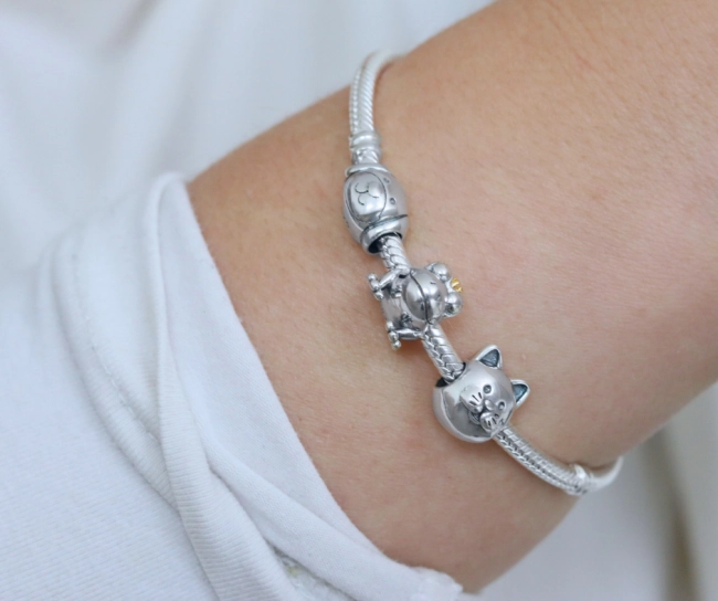 Srebrny Charms Piesek