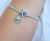 Srebrny Charms Niebieskie Serce Oceanu