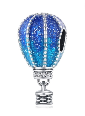 Srebrny Charms Lot w Błękit