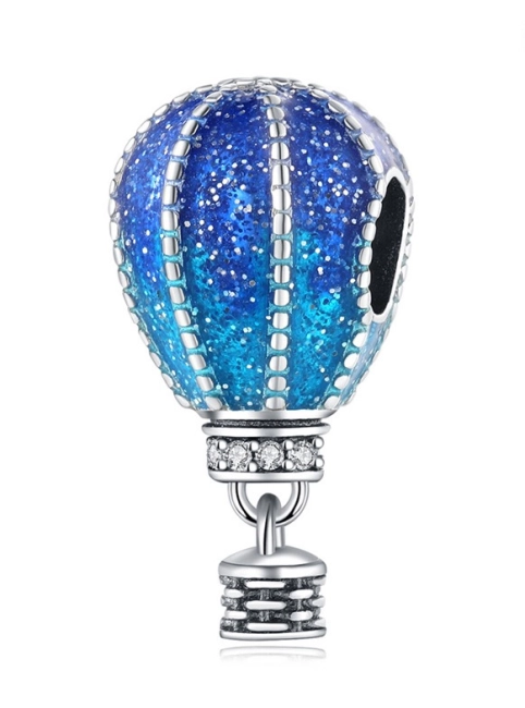 Srebrny Charms Lot w Błękit