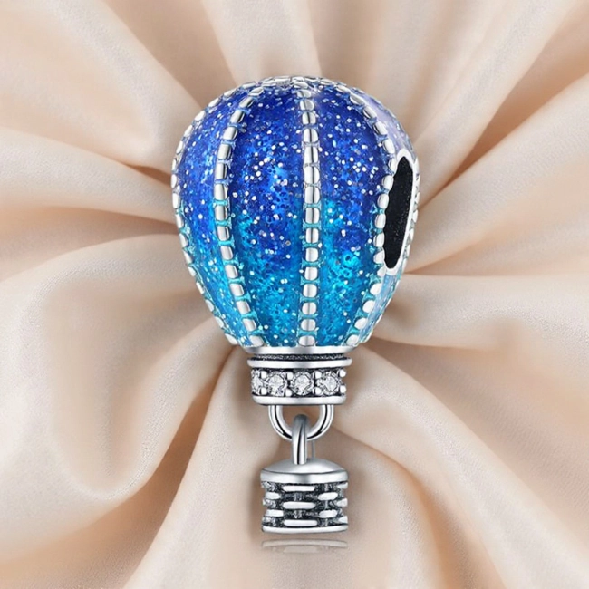 Srebrny Charms Lot w Błękit