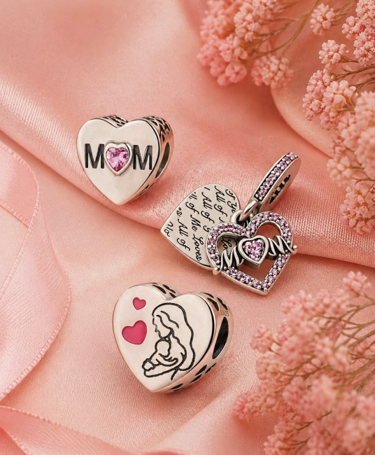 Srebrny Charms Zawieszka dla Mamy