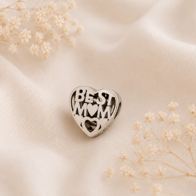 Srebrny Charms Ażurowy Charms dla Mamy