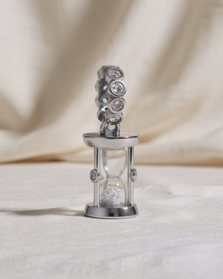 Srebrny Charms Diamentowy Czas