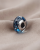 Srebrny Charms Nocny Ocean Murano