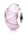 Srebrny Charms Różowy Diament Murano