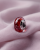 Srebrny Charms Rubinowa Rosa Murano