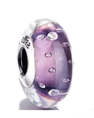Srebrny Charms Liliowy Sen Murano