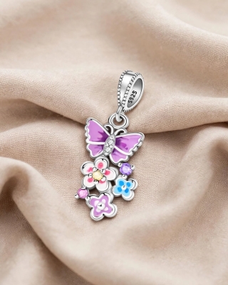 Charms Wiosenny Ogród Motyl i Kwiaty