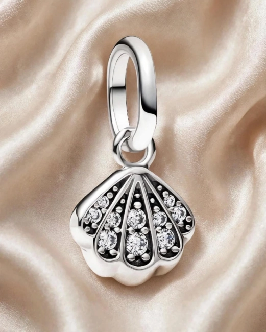 Srebrny Charms Muszelka Blask Morza